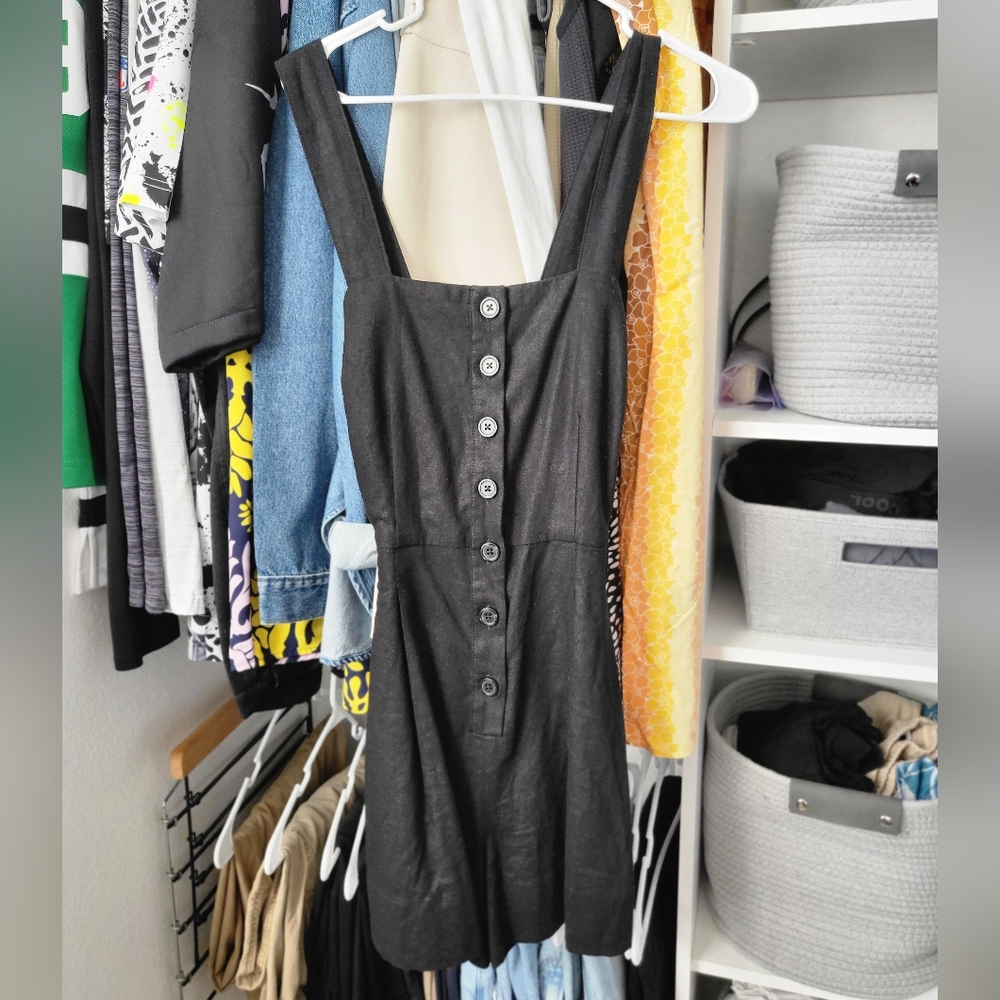 BRAND NEW Black Button Up Romper